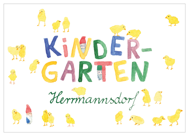 Kindergarten Herrmannsdorf, Wichtel, Küken, Illustration