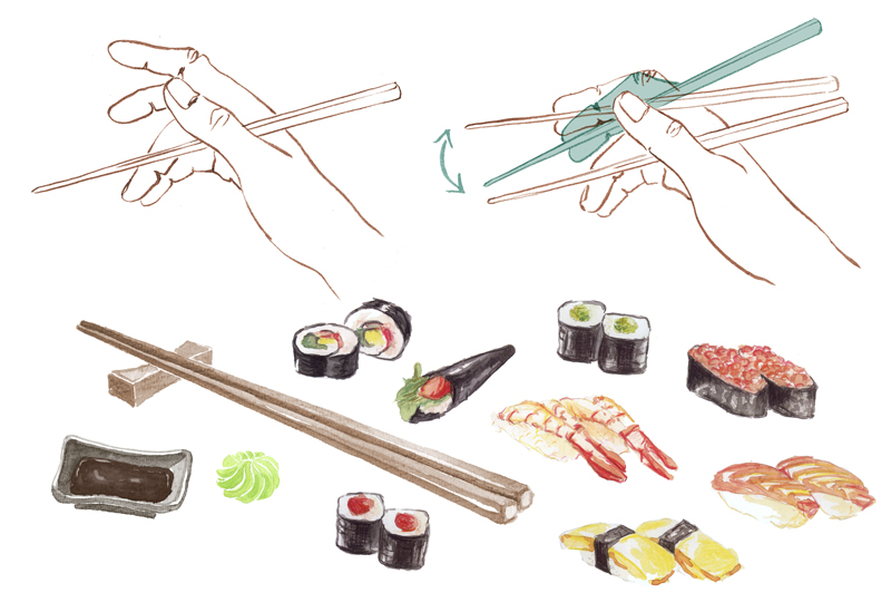 Anleitung zum Sushi Essen