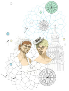 Illustration, Big Ben, London, shopping